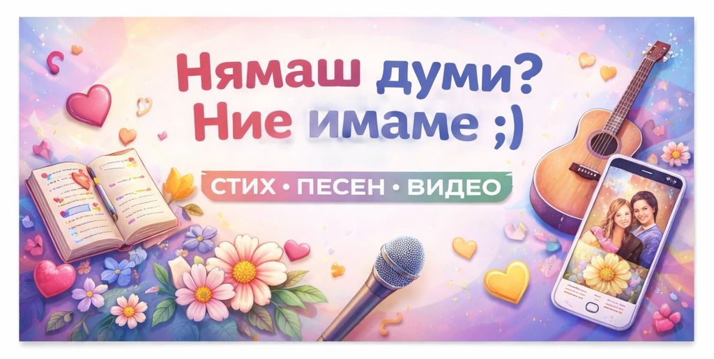 Нямаш думи? Ние имаме - Стих, Песен, Видео